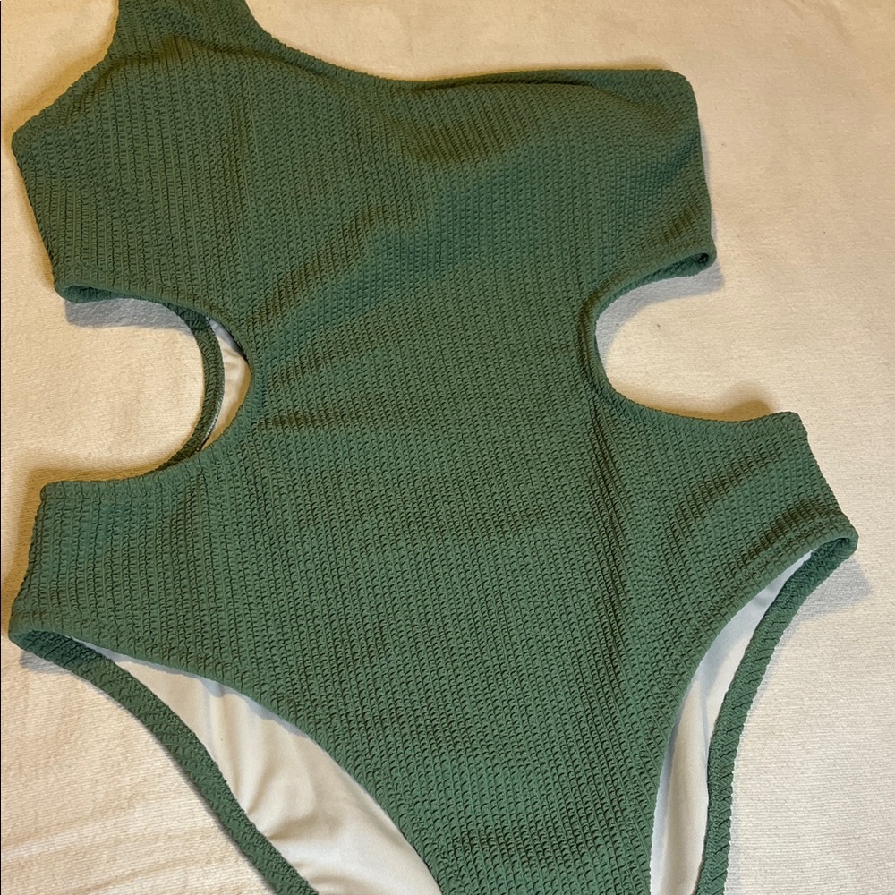 Victoria's Secret Green One-Shoulder Swimsuit